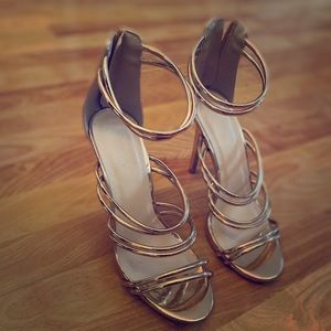 Gold strap sandals